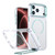iPhone 18 Pro Bright Color Clear MagSafe Lens Frame Holder Phone Case - Blue