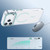 iPhone 18 Pro Bright Color Clear MagSafe Lens Frame Holder Phone Case - Blue