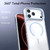 iPhone 18 Pro Bright Color Clear MagSafe Lens Frame Holder Phone Case - Light Blue