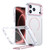 iPhone 18 Pro Bright Color Clear MagSafe Lens Frame Holder Phone Case - Pink