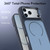 iPhone 18 Pro Bright Color Contrast Skin-feel Camera Bracket Magsafe Phone Case - Blue