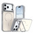 iPhone 18 Pro Bright Color Contrast Skin-feel Camera Bracket Magsafe Phone Case - Grey