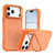iPhone 18 Pro Bright Color Contrast Skin-feel Camera Bracket Magsafe Phone Case - Orange