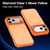 iPhone 18 Pro Bright Color Contrast Skin-feel Camera Bracket Magsafe Phone Case - Orange