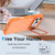 iPhone 18 Pro Bright Color Contrast Skin-feel Camera Bracket Magsafe Phone Case - Orange
