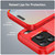 iPhone 18 Pro Brushed Texture Carbon Fiber TPU Phone Case - Red