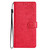 iPhone 18 Pro Butterflies and Flowers Leather Phone Case - Red