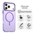 iPhone 18 Pro Candy Fine Circle Magsafe PC Hybrid TPU Phone Case - Purple