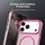 iPhone 18 Pro Candy Fine Circle Magsafe PC Hybrid TPU Phone Case - Red