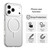 iPhone 18 Pro Candy Fine Circle Magsafe PC Hybrid TPU Phone Case - White