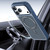 iPhone 18 Pro Carbon Fiber Texture Vegan Leather Magnetic Phone Case - Blue