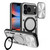 iPhone 18 Pro CD Texture Sliding Camshield Magnetic Holder Phone Case - Silver