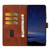 iPhone 18 Pro Cherry Blossoms Embossed Leather Phone Case - Brown