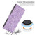 iPhone 18 Pro Cherry Blossoms Embossed Leather Phone Case - Purple