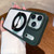iPhone 18 Pro Clear Back Design 360 Degree Rotating Magnetic Holder Phone Case - Green
