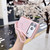 iPhone 18 Pro Color Contrast Magnetic Phone Case with Wrist Strap - Pink