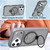 iPhone 18 Pro Colored Cooling 360 Degree Rotation Ring Holder Magnetic Phone Case - Grey
