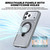 iPhone 18 Pro Colored Cooling 360 Degree Rotation Ring Holder Magnetic Phone Case - Grey