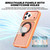 iPhone 18 Pro Colored Cooling 360 Degree Rotation Ring Holder Magnetic Phone Case - Orange