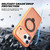 iPhone 18 Pro Colored Cooling 360 Degree Rotation Ring Holder Magnetic Phone Case - Orange