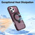 iPhone 18 Pro Colored Cooling 360 Degree Rotation Ring Holder Magnetic Phone Case - Red