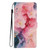iPhone 18 Pro Colorful Painting Vegan Leather Phone Case with Lanyard - Oil Painting Flowers