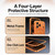 iPhone 18 Pro Cooling Magnetic Buckle Metal Shockproof Phone Case - Orange