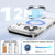 iPhone 18 Pro Crystal Shield Clear Magnetic Acrylic Hybrid TPU Phone Case - Black