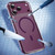 iPhone 18 Pro Crystal Shield Clear Magnetic Acrylic Hybrid TPU Phone Case - Cherry Red