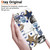 iPhone 18 Pro Crystal-Texture Painted Vegan Leather Phone Case - Leopard Star Butterfly