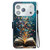 iPhone 18 Pro Crystal-Texture Painted Vegan Leather Phone Case - Star River Book Words