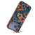 iPhone 18 Pro Denior Vintage Boho Embroidery Style Magnetic Protective Phone Case - Blue