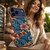 iPhone 18 Pro Denior Vintage Boho Embroidery Style Magnetic Protective Phone Case - Blue