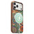iPhone 18 Pro Denior Vintage Boho Embroidery Style Magnetic Protective Phone Case - Orange