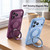 iPhone 18 Pro Dots Skin Feel Magnetic Phone Case with 360 Rotating Holder - Light Blue