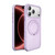 iPhone 18 Pro Dots Skin Feel Magnetic Phone Case with 360 Rotating Holder - Light Purple