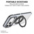 iPhone 18 Pro Dual Color Clear 360 Degree Rotation Holder Magnetic Phone Case - Black