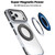 iPhone 18 Pro Dual Color Clear 360 Degree Rotation Holder Magnetic Phone Case - Black