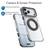 iPhone 18 Pro Dual Color Clear 360 Degree Rotation Holder Magnetic Phone Case - Black