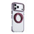 iPhone 18 Pro Dual Color Clear 360 Degree Rotation Holder Magnetic Phone Case - Cherry Red