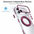 iPhone 18 Pro Dual Color Clear 360 Degree Rotation Holder Magnetic Phone Case - Cherry Red