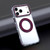iPhone 18 Pro Dual Color Clear 360 Degree Rotation Holder Magnetic Phone Case - Cherry Red