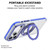 iPhone 18 Pro Dual Color Clear 360 Degree Rotation Holder Magnetic Phone Case - Dark Blue
