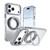 iPhone 18 Pro Dual Color Clear 360 Degree Rotation Holder Magnetic Phone Case - Grey
