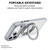 iPhone 18 Pro Dual Color Clear 360 Degree Rotation Holder Magnetic Phone Case - Grey