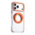 iPhone 18 Pro Dual Color Clear 360 Degree Rotation Holder Magnetic Phone Case - Orange