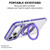 iPhone 18 Pro Dual Color Clear 360 Degree Rotation Holder Magnetic Phone Case - Purple