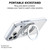 iPhone 18 Pro Dual Color Clear 360 Degree Rotation Holder Magnetic Phone Case - White