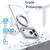 iPhone 18 Pro Dual Color Clear 360 Degree Rotation Holder Magnetic Phone Case - White