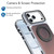 iPhone 18 Pro Dual Color Gradient Discolor 360 Degree Rotation Holder Magnetic Phone Case - Black